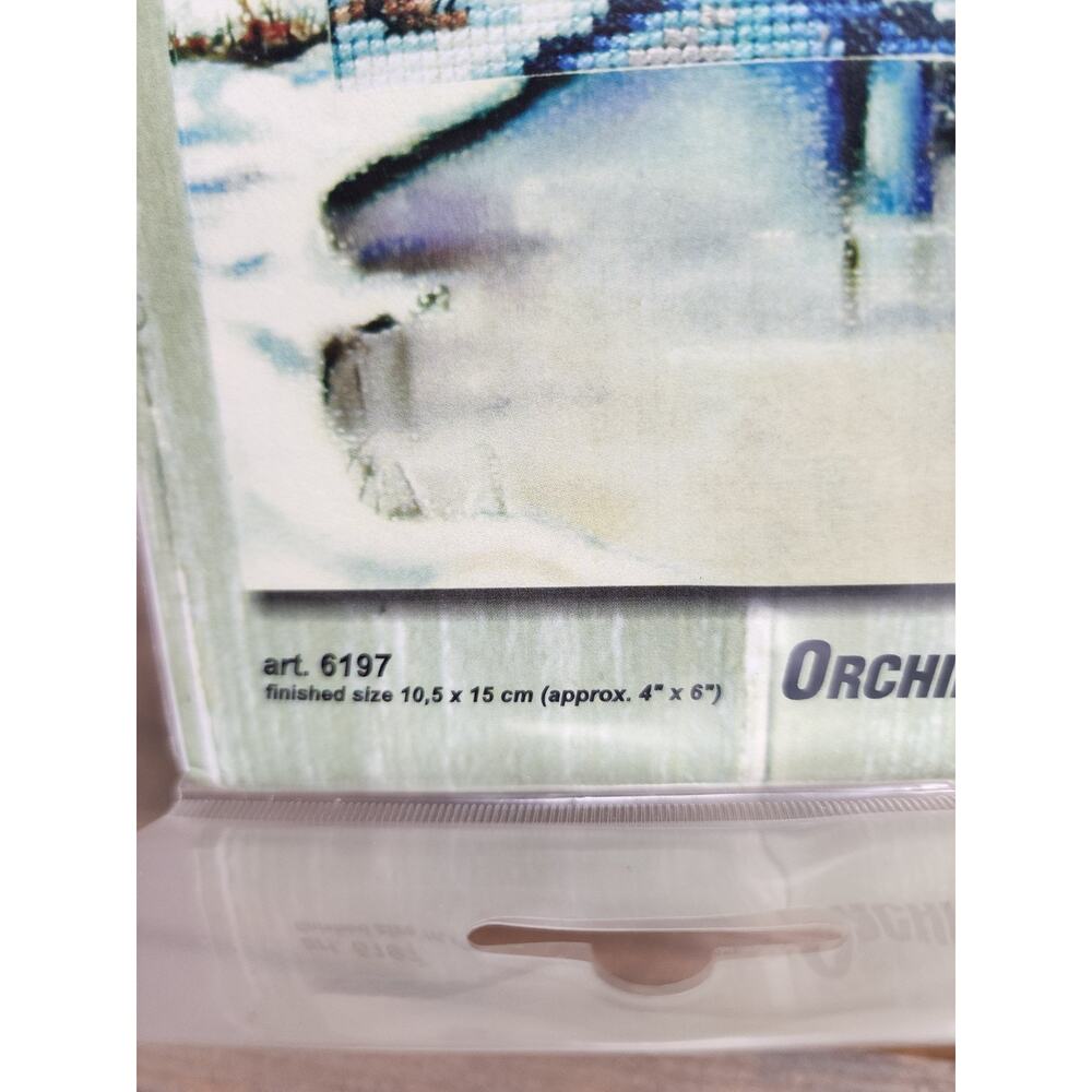 Orchidea Complete cross stitch kit - greetings card Winter landscape 6197 - Picture 2 of 4